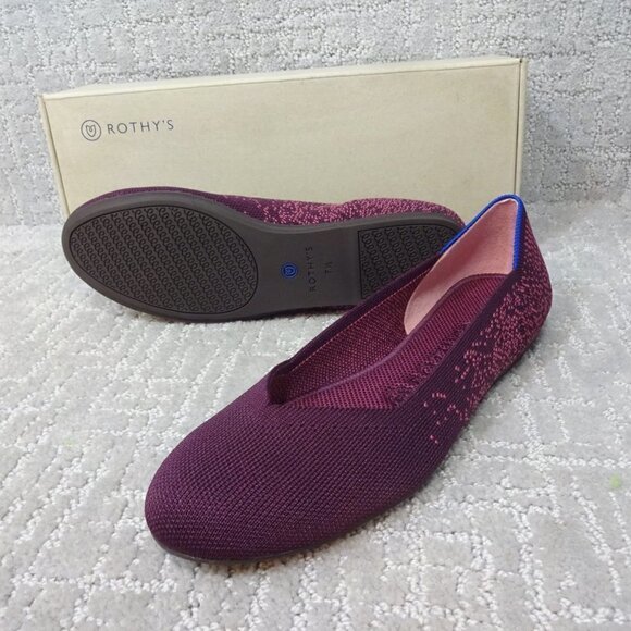 Rothys The Flat Fig Phyton Round Toe Slip on Flats Shoes Multiple Sizes - Picture 11 of 11